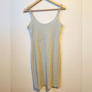 Beige and silver pencil dress size S